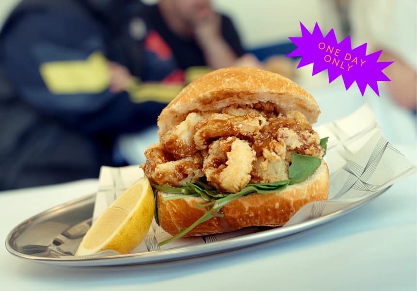 Dine Out: Kosta’s x Fratelli Paradiso Calamari Sant’ Andrea Sandwich