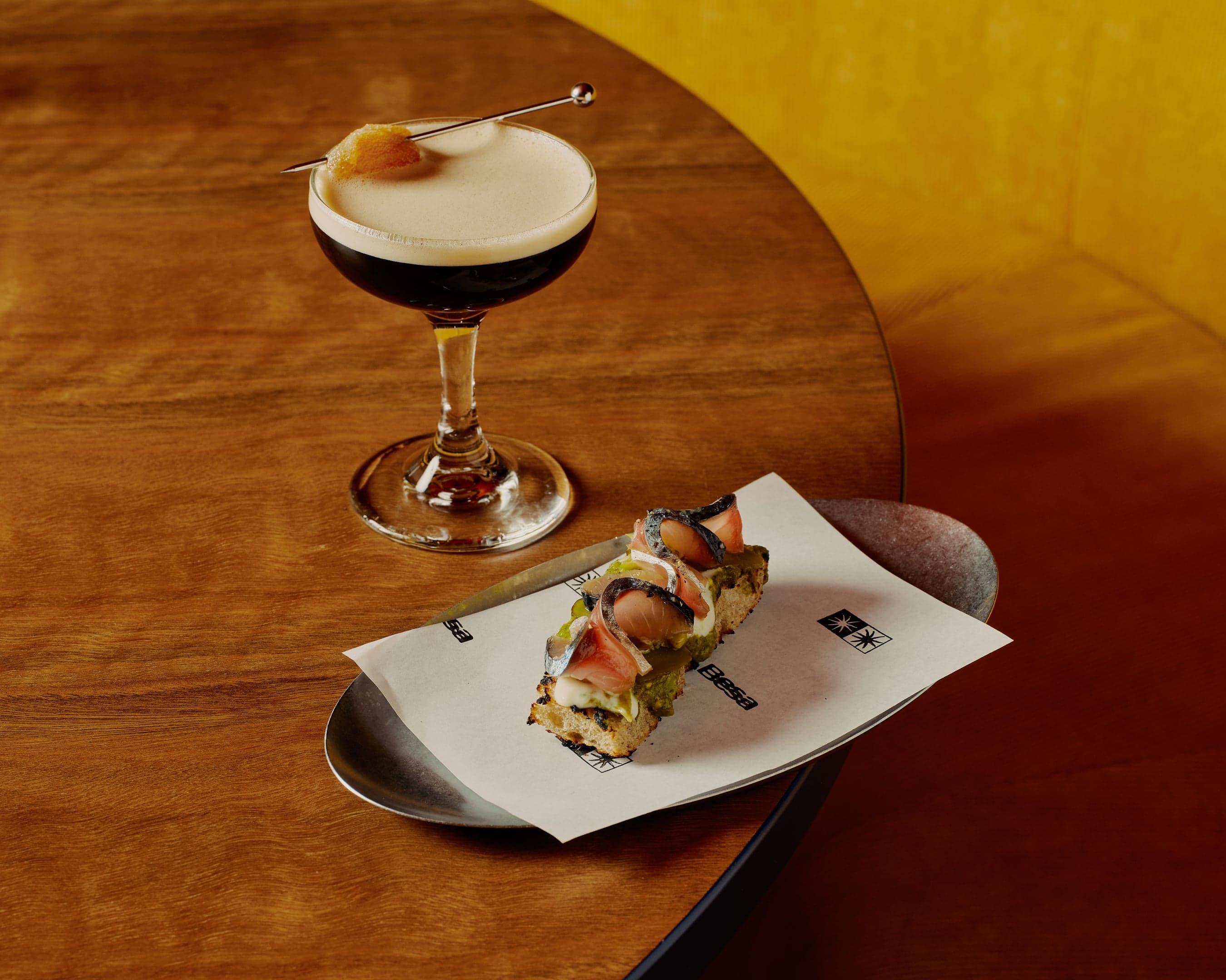 Spicy Carajillo Martini and Mackerel Toast Special